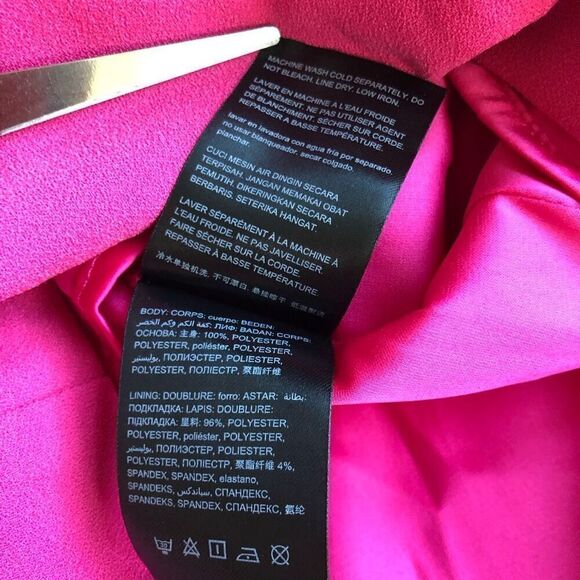 Bebe Hot Pink Spaghetti Strap Halter Cross Back Romper - Picture 16 of 16